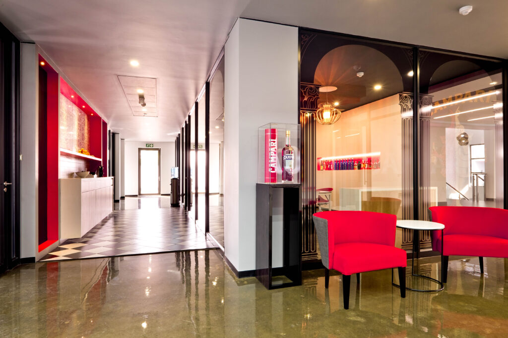 Campari Alcohol Brand Commercial Office Interior and product display design