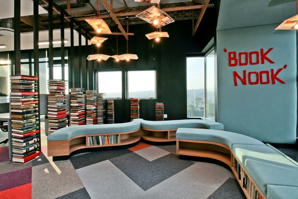 Google International Office Space Interior design -Creative book nook