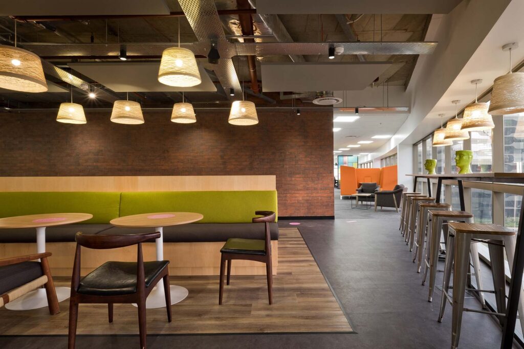 Unilever office designs with pops of colour