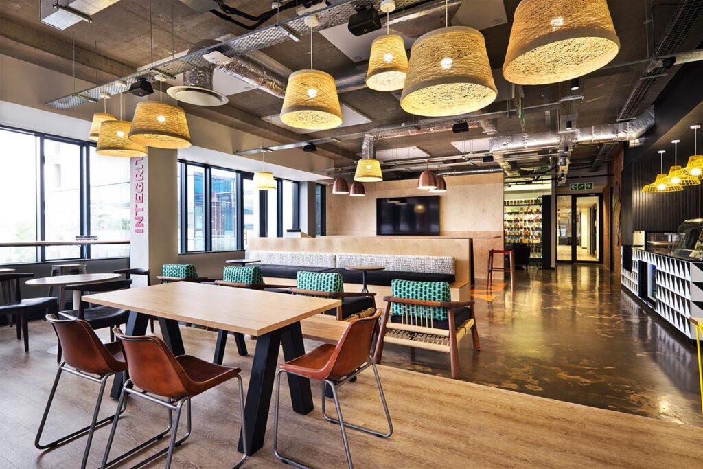 Unilever commercial interior design canteen office area design contemporary