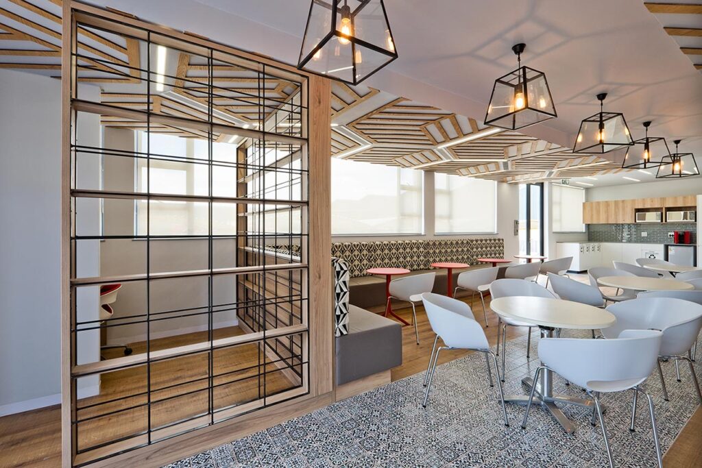 Coca-Cola commercial modern office canteen area design