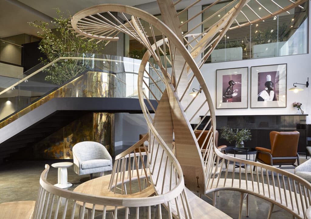 Boston Consulting Group global commercial office customised wooden flexible modern seating construct