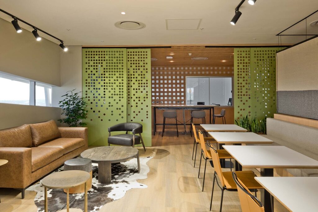 Turnkey office fit-out by Trend Group — completed commercial workspace.