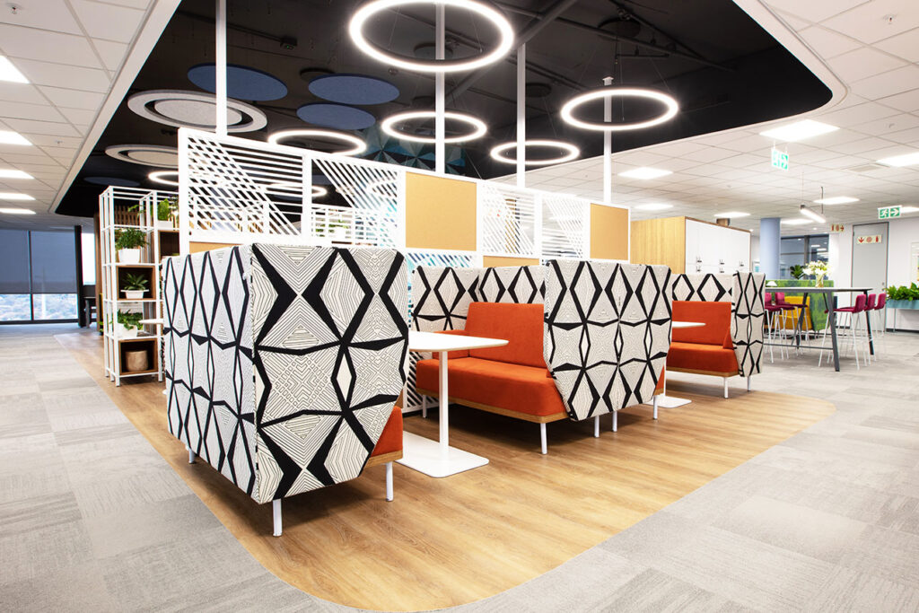 Dell international flexible modern workspace interiors design and build