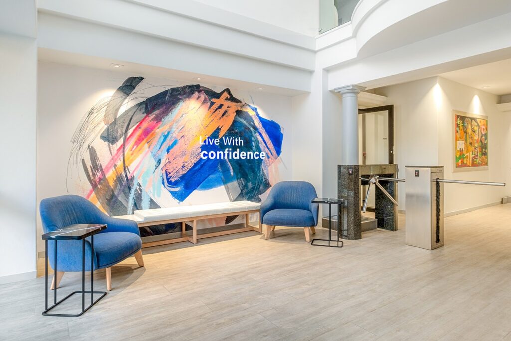 Sanlam Commercial Office Interior Design Reception area