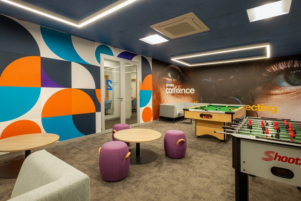 Sanlam International Office Interior Design Recreation area for employees fit-out
