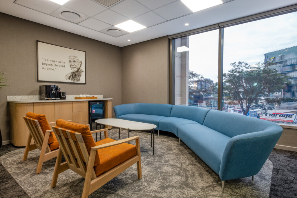 Ergonomic office furniture procured and installed by Trend Group.