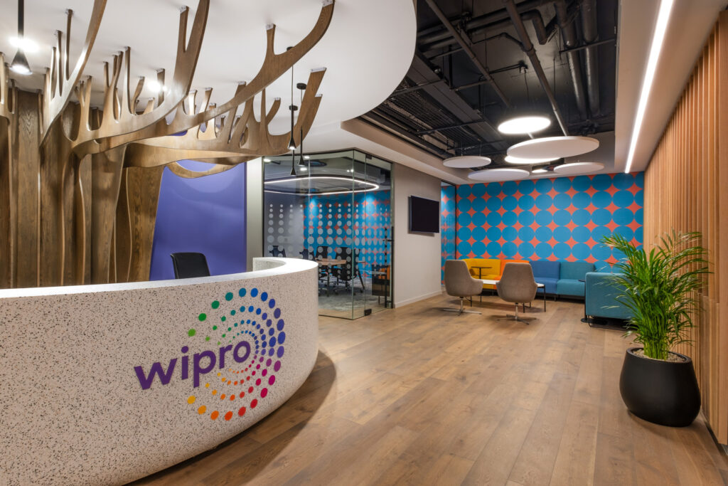 Wipro Global Office Fit Out Project Reception Area