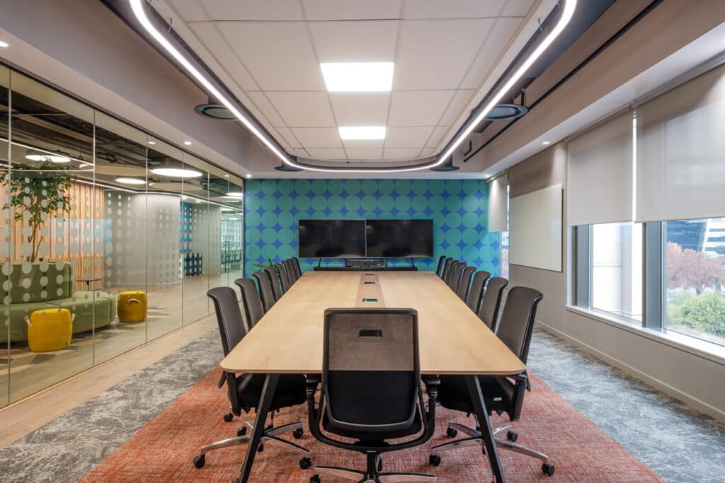 commercial office space meeting room area