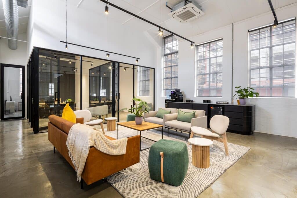 Cost Certified office design with breakaway area and lounge furniture commercial interiors
