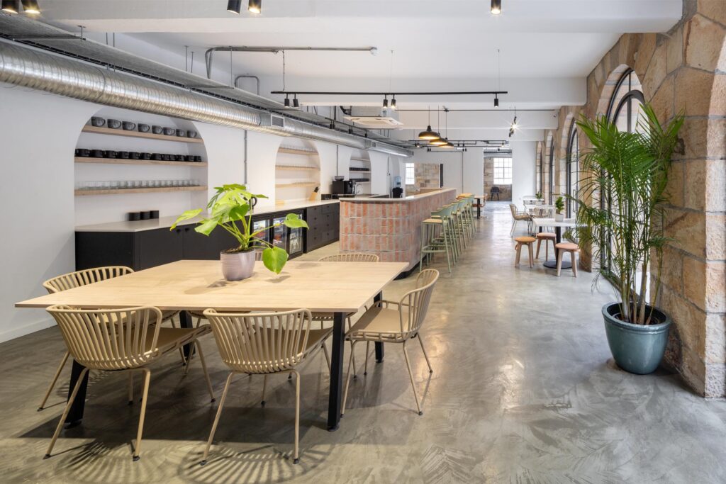 canteen area with natural elements