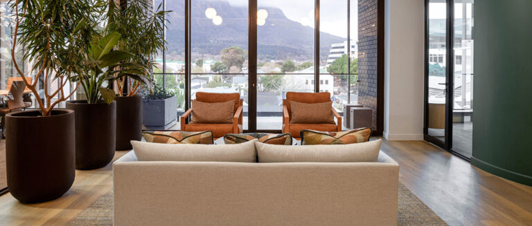 office fit-out and construction lounge area
