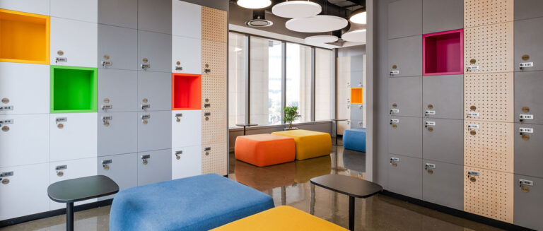colorful office fit out with post occupation support