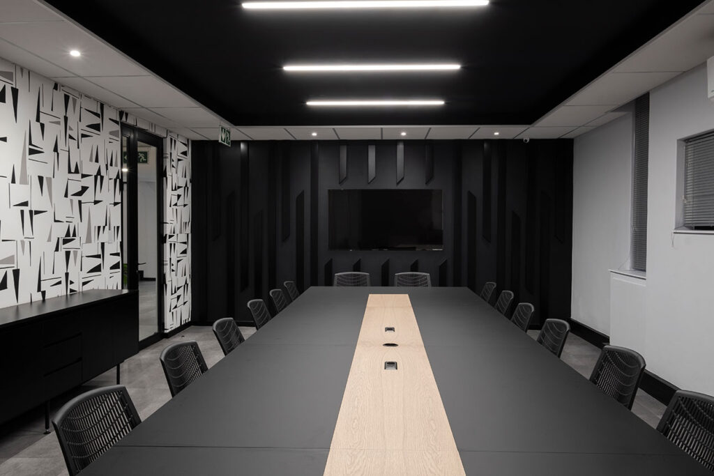 Boardroom with integration of smart office solutions