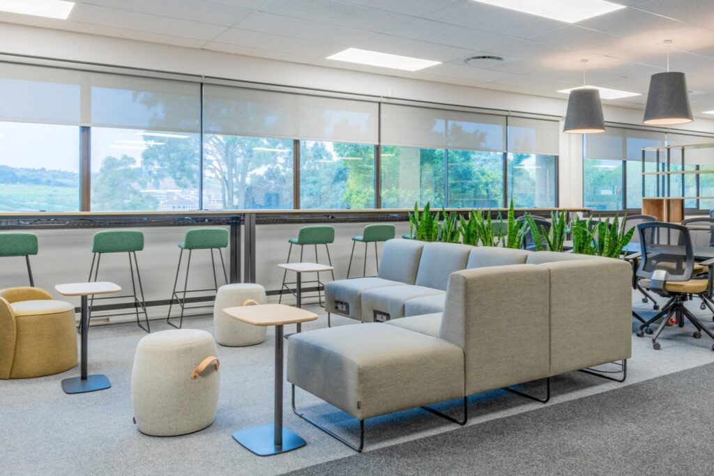 Pepsico commercial interior design with multi purpose office spaces for flexible and collaborative work