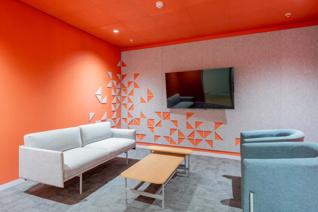 Capita commercial office meeting room lounge area interiors design
