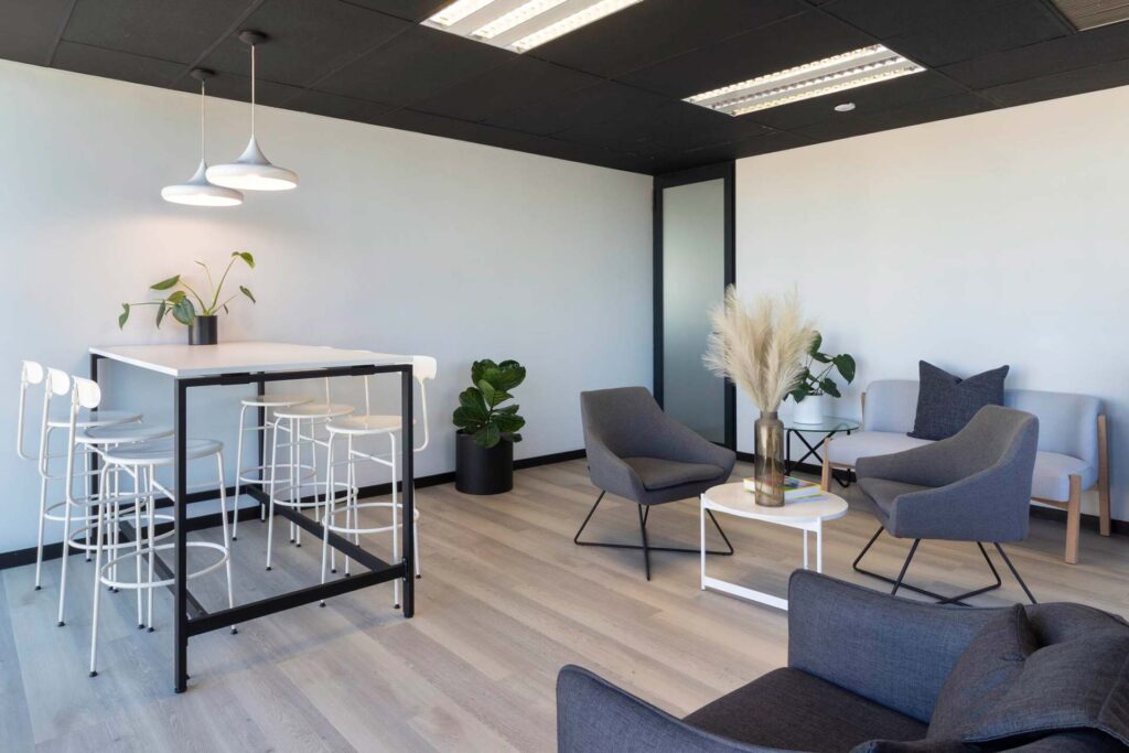 Dhl contemporary commercial interior design and modern furniture for flexible office space