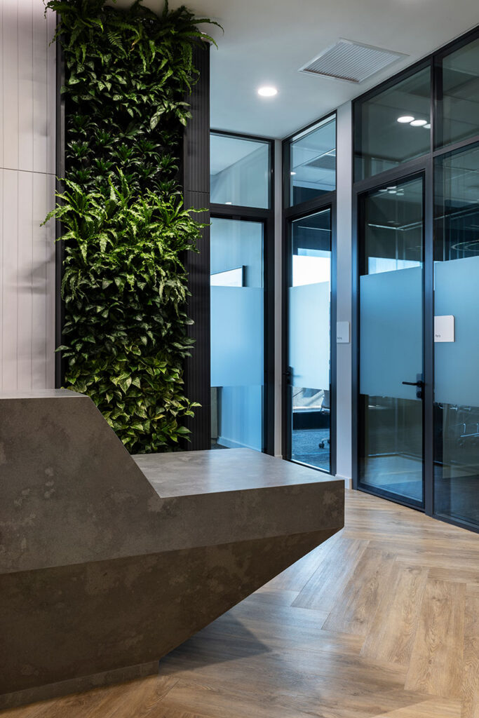 Commercial office reception design