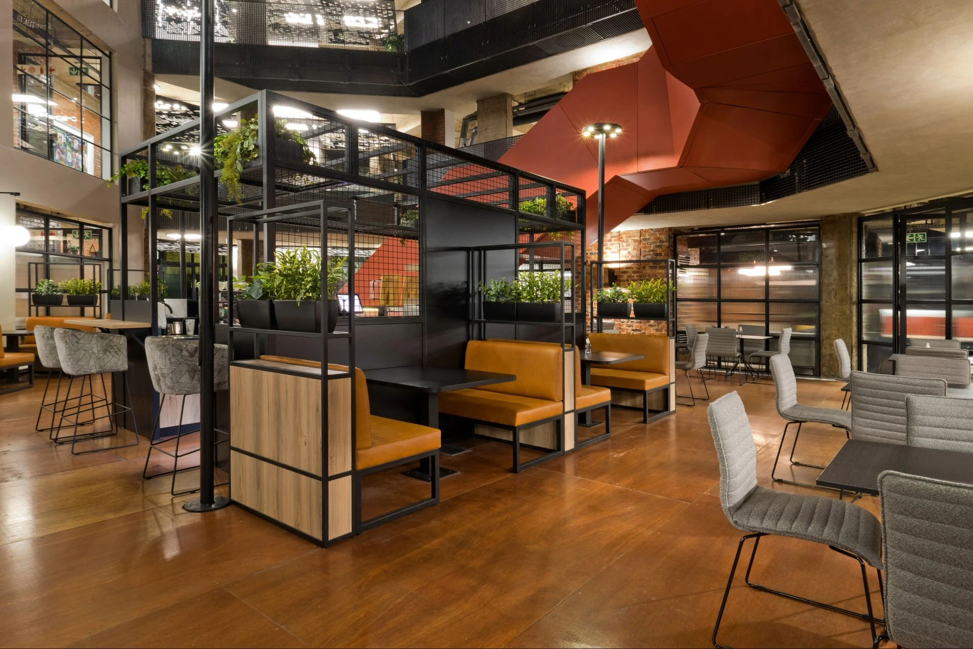 Office interior design by Trend Group — branded reception and workspace.