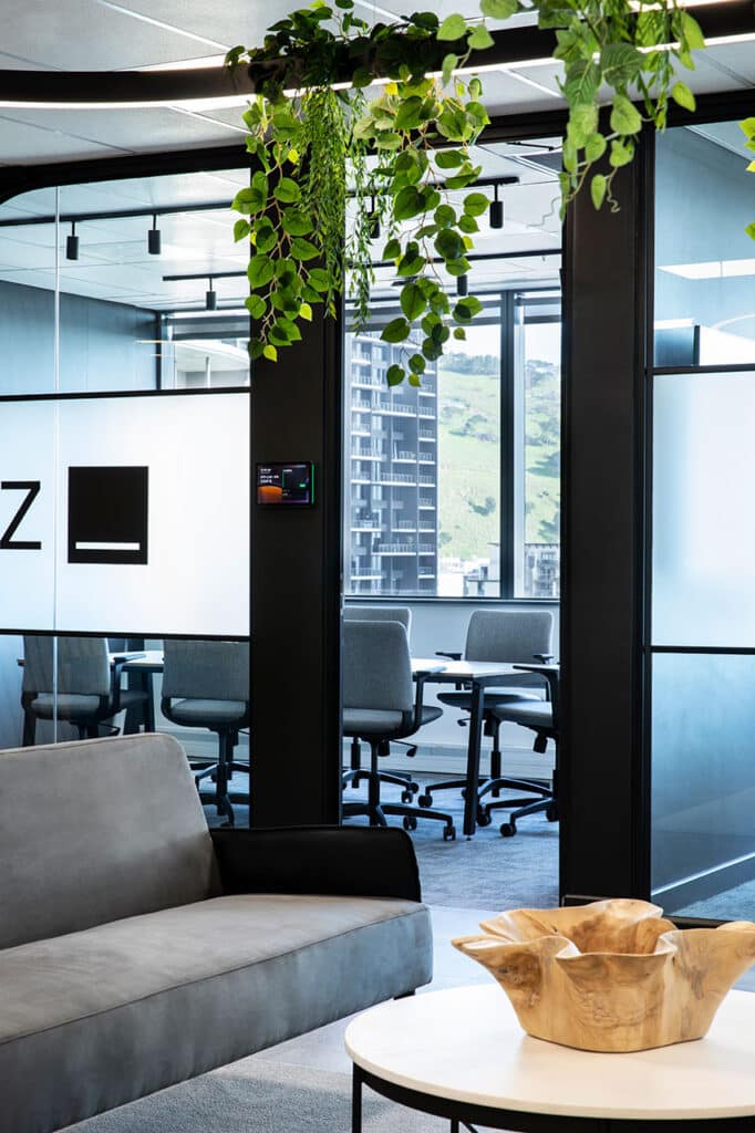 Commercial office with smarttechnology automated systes designed and built for smart security boardroom access