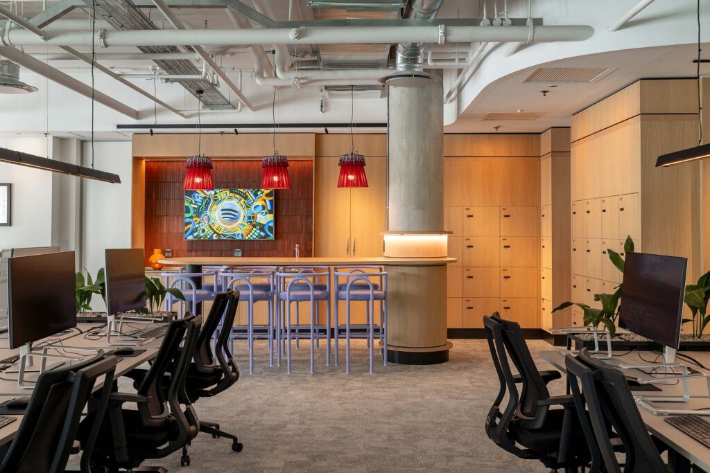 Spotify lockers and local design feature in the new workplace fitout