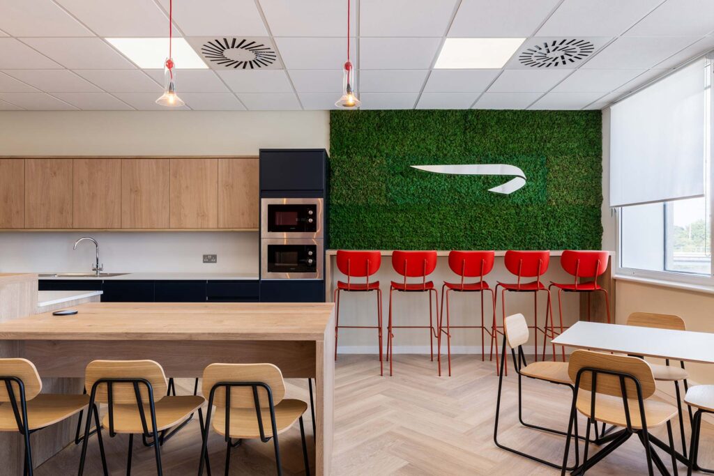 BA Euroflyer UK workplace collaboration area with flexible seating and contemporary office furniture procurement