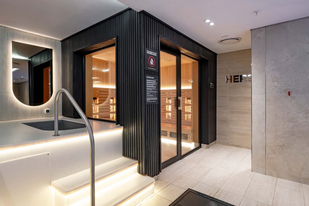 Virgin Active - Alice Lane Leisure Centre - Sauna interior design